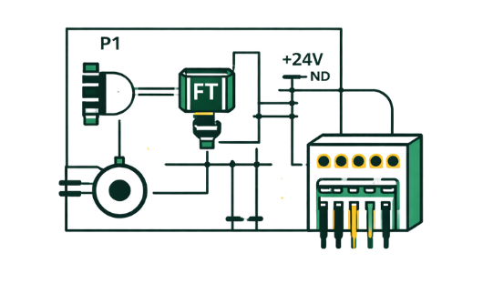 Icon representing electrical loop diagrams and wiring details for field instrumentation.