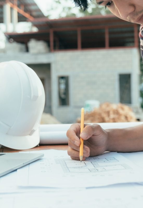 Engineering design drawings and construction plans for industrial building systems